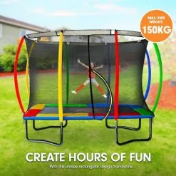 Kahuna Trampoline 6 Ft X 9 Ft Rectangular Outdoor - Rainbow -Outdoor Living Sales Store 0HxTIR3D wxsZrPRhNTCvptmw