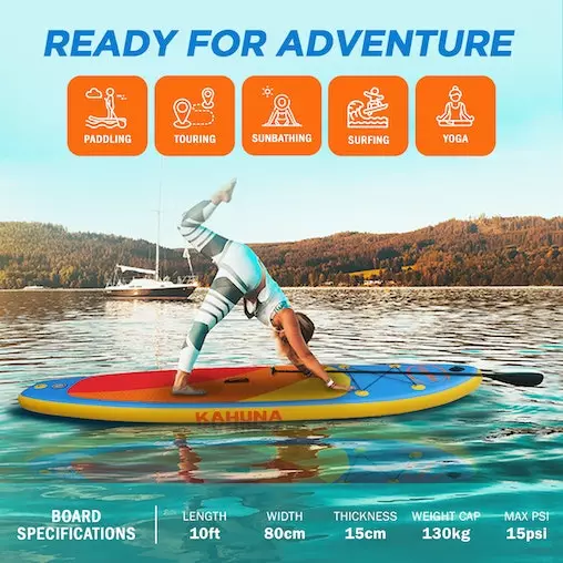 Kahuna Hana Inflatable Stand Up Paddle Board 10FT SUP Paddleboard 4 Kahuna Hana Inflatable Stand Up Paddle Board 10FT SUP Paddleboard - Image 4