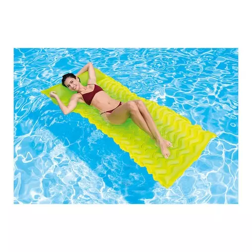 Intex Tote N Floating 229cm Inflatable Pool/Swimming Mat W/ Pillow Yellow 14y+ 2 Intex Tote N Floating 229cm Inflatable Pool/Swimming Mat W/ Pillow Yellow 14y+ - Image 2
