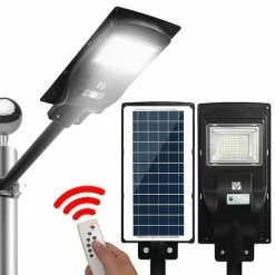 Unbranded LED Solar Street Flood Light Motion Sensor Remote Outdoor Garden Lamp Lights 90W