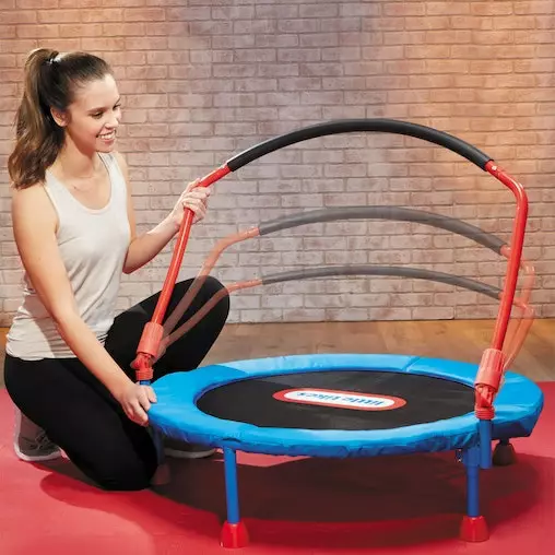 Little Tikes 3' Easy Store Folding Indoor Trampoline W/ Bar Fun Toy Kids/Toddler 5 Little Tikes 3' Easy Store Folding Indoor Trampoline W/ Bar Fun Toy Kids/Toddler - Image 5