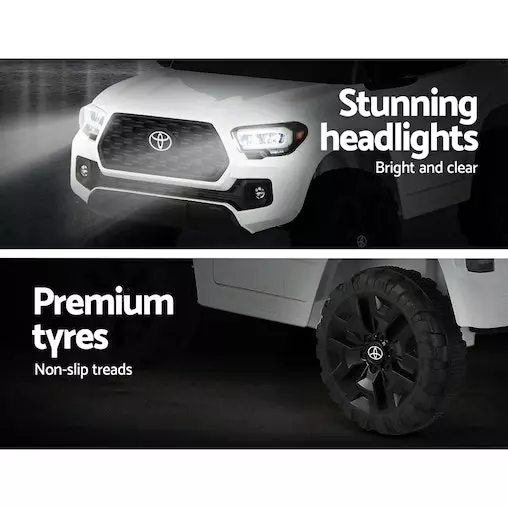 Rigo Toyota Ride On Car Kids Electric Off Road Tacoma Jeep White 6 Rigo Toyota Ride On Car Kids Electric Off Road Tacoma Jeep White - Image 6