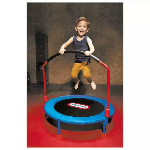 Little Tikes 3' Easy Store Folding Indoor Trampoline W/ Bar Fun Toy Kids/Toddler 7 Little Tikes 3' Easy Store Folding Indoor Trampoline W/ Bar Fun Toy Kids/Toddler - Image 7