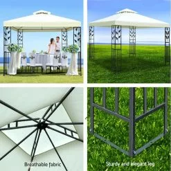 Instahut Gazebo Marquee Tent Wedding Gazebos White 3x3m 11 Instahut Gazebo Marquee Tent Wedding Gazebos White 3x3m -Outdoor Living Sales Store 48tlFgeBRH7I6LkzDYhd abSY