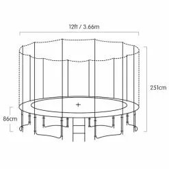 Kahuna Trampoline Blizzard 12ft Rainbow With Basketball Set -Outdoor Living Sales Store 4dDsPJJxnghBbP5efHnnHU 4c