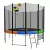 Kahuna Trampoline Blizzard 8ft With Basketball Set- Rainbow