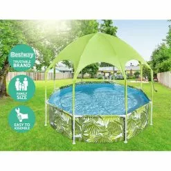 Bestway Steel Pro Splash-In-Shade Swimming Play Pool Above Ground Mist Shade 10 Bestway Steel Pro Splash-In-Shade Swimming Play Pool Above Ground Mist Shade -Outdoor Living Sales Store 5cXJ 7saCuR7mY87aoU0SW9uQ