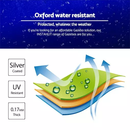 Instahut Gazebo Pop Up Marquee 3x3 Folding Tent Gazebos 5 Instahut Gazebo Pop Up Marquee 3x3 Folding Tent Gazebos - Image 5