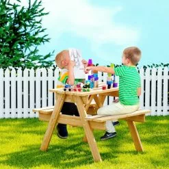 Keezi Kids Outdoor Table And Chairs Picnic Garden Bench Wooden -Outdoor Living Sales Store 5fJnFo6lMYANBT1hS cIxGQ68