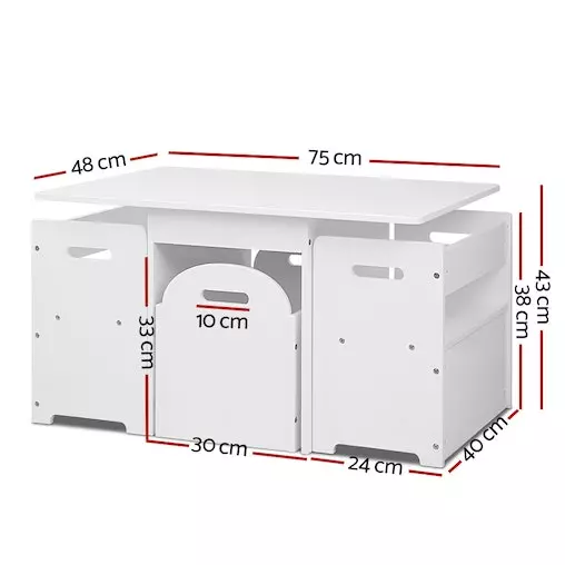 Gardeon Kids Table And Chair Storage Box Activity Desk 2 Gardeon Kids Table And Chair Storage Box Activity Desk - Image 2