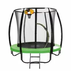 Trampoline Kahuna 6ft With Basketball Set - Green