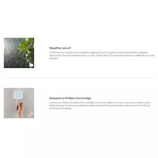 2PK Philips Hue Outdoor Pedestal Colour Ambiance Light/Lighting Extension Kit 19 2PK Philips Hue Outdoor Pedestal Colour Ambiance Light/Lighting Extension Kit - Image 19