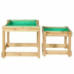 Keezi Kids Sandpit Sand And Water Wooden Table With Cover -Outdoor Living Sales Store 6mrp6wJOLcnx0cnqmE5 NcAsg