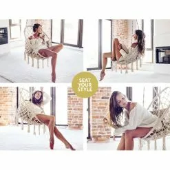 Gardeon Hammock Chair Swing Bed Relax Rope Portable Outdoor Hanging Indoor 124CM -Outdoor Living Sales Store 6nAARasBOrLqK4wvLpSC9YsrY