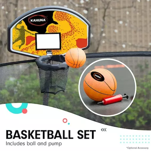 Kahuna Blizzard 8ft Trampoline With Basketball Set - Blue 11 Kahuna Blizzard 8ft Trampoline With Basketball Set - Blue - Image 11
