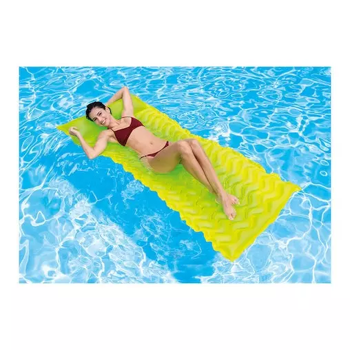 2PK Intex Tote N Floating 229cm Inflatable Pool/Swimming Mat W/Pillow Yellow 14+ 3 2PK Intex Tote N Floating 229cm Inflatable Pool/Swimming Mat W/Pillow Yellow 14+ - Image 3