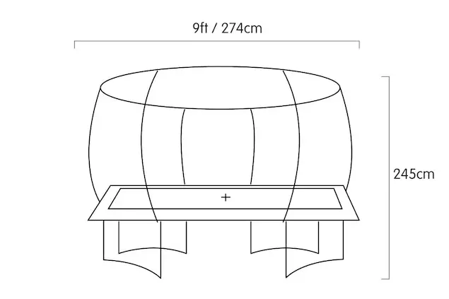 Kahuna Trampoline 6ft X 9ft Rectangular Outdoor Rainbow Basketball Set 8 Kahuna Trampoline 6ft X 9ft Rectangular Outdoor Rainbow Basketball Set - Image 8