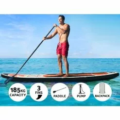 Weisshorn Stand Up Paddle Board 335cm Inflatable 11ft SUP Surfboard Paddleboard Kayak -Outdoor Living Sales Store 85sQ5k6cELGnCOt2SNZYQkCr0
