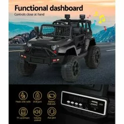 Rigo Kids Ride On Car Electric 12V Car Toys Jeep Battery Remote Control Black -Outdoor Living Sales Store 8MT5zaznLeoDe8GdhqCM Zf0o