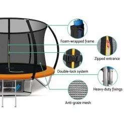 Everfit 8FT Trampoline Round Trampolines Kids Present Gift Enclosure Safety Net Pad Outdoor Orange 11 Everfit 8FT Trampoline Round Trampolines Kids Present Gift Enclosure Safety Net Pad Outdoor Orange -Outdoor Living Sales Store 8OIlkQnUCtXPOk588i4AGvFkQ