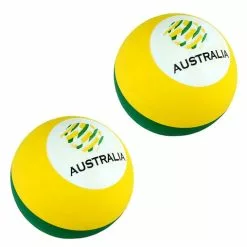 Summit Global 2x Summit 6cm Socceroos Bounce/Bouncing Sports Ball Kids/Children/Beach Tennis