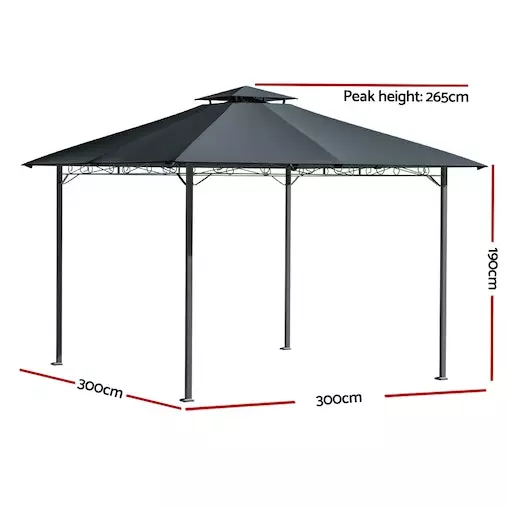 Instahut Gazebo 3x3 Marquee Outdoor Gazebos Tent Iron Art 2 Instahut Gazebo 3x3 Marquee Outdoor Gazebos Tent Iron Art - Image 2