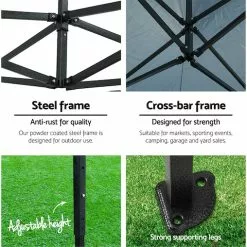 Instahut Gazebo Pop Up Marquee 3x3 Tent Folding Gazebos 10 Instahut Gazebo Pop Up Marquee 3x3 Tent Folding Gazebos -Outdoor Living Sales Store 97rfkJd7K0sjygIkKx7W4JOxM