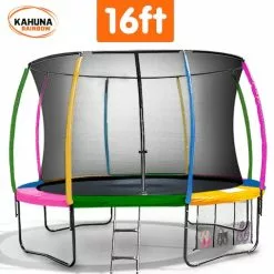 Trampoline Kahuna Classic 16ft Round - Rainbow -Outdoor Living Sales Store 9PcgpcdPq98JYlyimwcGzlj2w