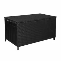 320L Garden Shed Outdoor Storage Box Bench Toy Tool Box Ottoman Wicker Black Gardeon -Outdoor Living Sales Store 9PwRd3s3S6tdbeYt9jpH5ivdY