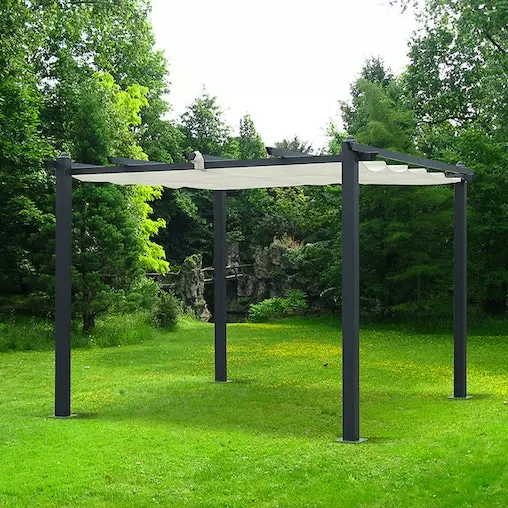 Alice's Garden CONDATE 3X3m Ecru Semi-Permanent Aluminium Gazebo 3 Alice's Garden CONDATE 3X3m Ecru Semi-Permanent Aluminium Gazebo - Image 3