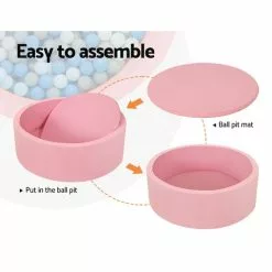 Keezi Ocean Foam Ball Pit With Balls 90x30cm Pink -Outdoor Living Sales Store AY9wtfLa8AksooIywMOtqCko