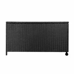 320L Garden Shed Outdoor Storage Box Bench Toy Tool Box Ottoman Wicker Black Gardeon -Outdoor Living Sales Store AjwLJw5I9PduhfltkJOqH 6OQ