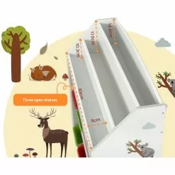 Keezi Kids Bookshelf Children Bookcase 6 Bins Toy Storage Organiser -Outdoor Living Sales Store AyTdxkQ3eDUzrkNaOQpsJmD90