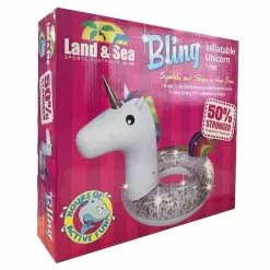 Land & Sea Sports Australia Land & Sea 1m Bling Unicorn Ring Inflatable Water Pool Float/Floating Outdoor