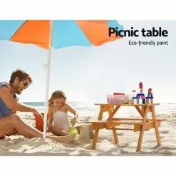 Keezi Kids Outdoor Table And Chairs Picnic Garden Bench Wooden -Outdoor Living Sales Store BPHivef1sxSERKxwe NLBvi w