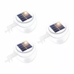 Lenoxx Solar Multipurpose Light (3-Piece, White) W/ Screw & Mount, Energy-Saving