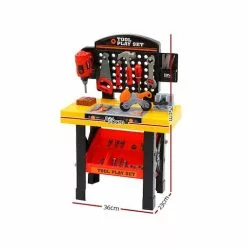 Keezi Kids Pretend Play Set Workbench Tools 54pcs Builder Work Childrens Toys -Outdoor Living Sales Store Bmd4hcJ0aJbZqGdvqO72fVxEk