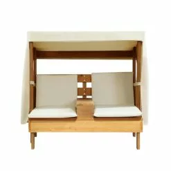 Keezi Kids Outdoor Double Wooden Lounge Chair With Canopy -Outdoor Living Sales Store ByemmbkxcpLDCY5EuEnnXbnY