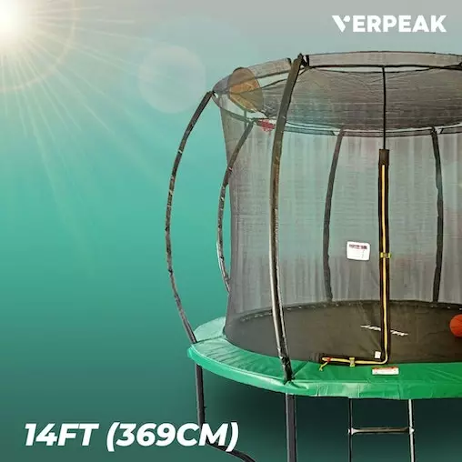 VERPEAK Sunshade Net Trampoline 14ft Safety Round Net UV Protect Cover Outdoor 2 VERPEAK Sunshade Net Trampoline 14ft Safety Round Net UV Protect Cover Outdoor - Image 2