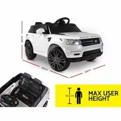 Kids Ride On Car Electric Cars Toys 12V Range Rover Sport Coupe Inspired Battery Remote Control Rigo White -Outdoor Living Sales Store CXlBiXvyVP3WSe ZfHx Vd2f8