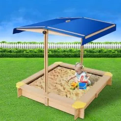 Keezi Outdoor Sand Pit- Natural Timber With Canopy -Outdoor Living Sales Store Cg DDScP3h7NNb503 K IzFzs