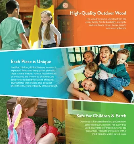 KidKraft Ainsley Wooden Outdoor Playset With Slide, Fort & Swings 10 KidKraft Ainsley Wooden Outdoor Playset With Slide, Fort & Swings - Image 10