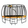 Trampoline Kahuna 14ft With Basketball Set - Orange