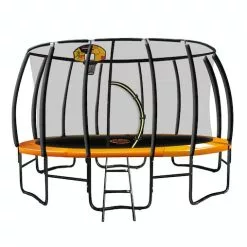 Trampoline Kahuna 14ft With Basketball Set - Orange