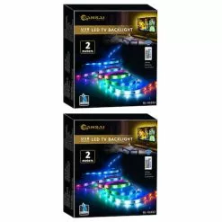 2PK Sansai USB Powered RGB LED Light TV Backlight Strip Lights W/ Remote Control -Outdoor Living Sales Store D7h0HtlVRijnYsq4YSJXMpgo