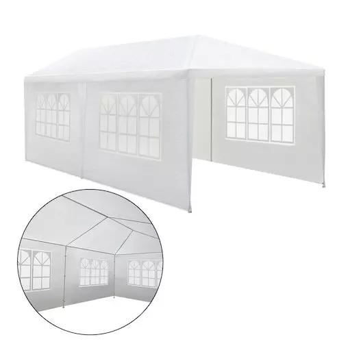 Instahut Outdoor Pop Up Gazebo 3x6 - White 3 Instahut Outdoor Pop Up Gazebo 3x6 - White - Image 3