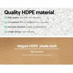 Instahut 90% Sun Shade Cloth Shadecloth Sail Roll Mesh Outdoor 195gsm 1.83x10m Beige 12 Instahut 90% Sun Shade Cloth Shadecloth Sail Roll Mesh Outdoor 195gsm 1.83x10m Beige -Outdoor Living Sales Store DFrP8G6zMUBm TBSzeE 9pn1s