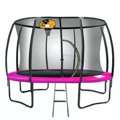 Trampoline 12 Ft Kahuna With Basketball Set - Pink
