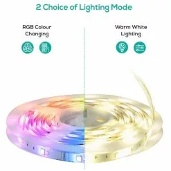 Activiva 2m IP65 12V 24W Smart RGB LED Strip Warm White Night Light App Control -Outdoor Living Sales Store DmIdPe l7DGh 1Mbms552ABbk