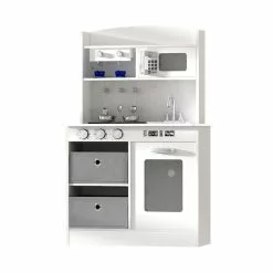 Keezi Kids Kitchen Set Pretend Play Wooden Toys Cooking Cookware Childrens Toy